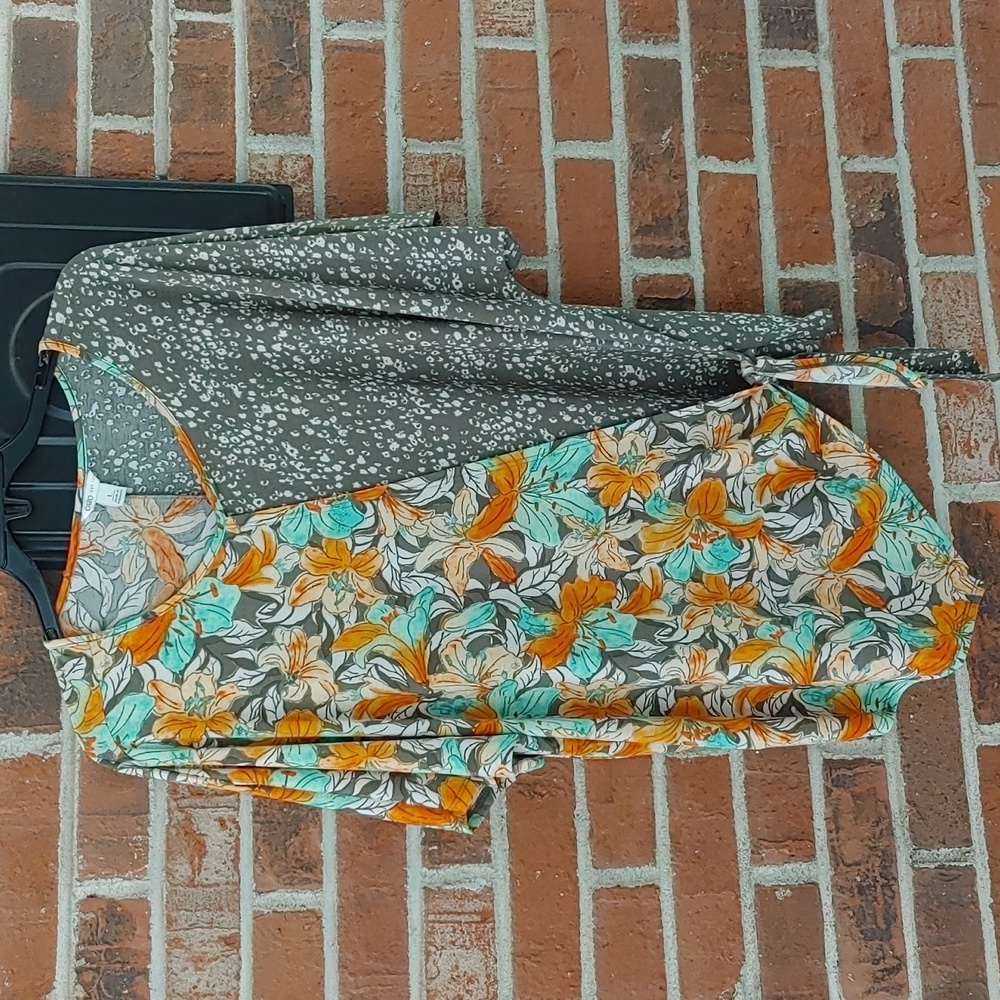 Cato Semi Wrap Dolman Top Size L